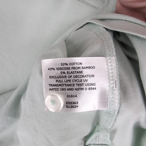 Coolibar Weekend Polo Shirt‎ Mens XL Light Green Long Sleeve UPF 50+ Outdoor - Picture 7 of 7